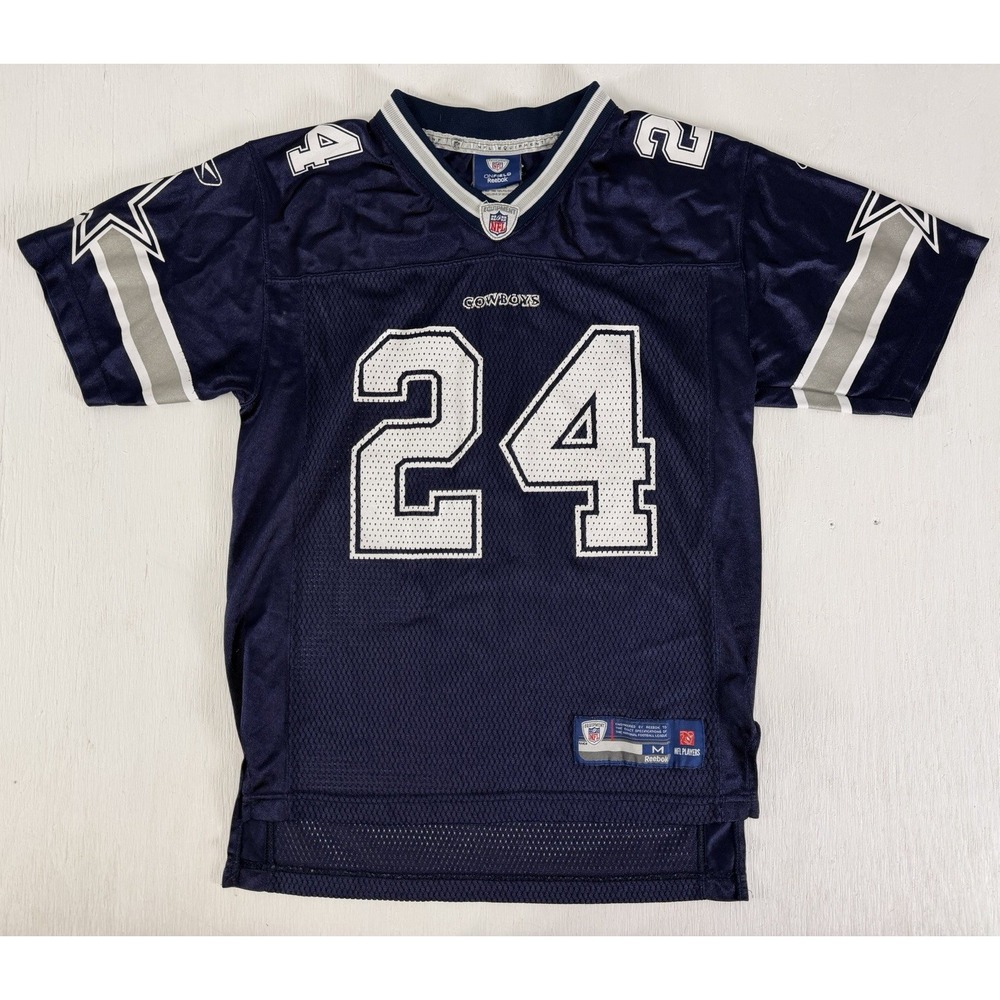Marion Barber Jersey Youth M Dallas Cowboys #24 Football Blue Kid Reebok NFL